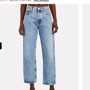 AGOLDE Wyman Low-Slung Straight-Leg Jeans DENIM-LT size 26 worn once